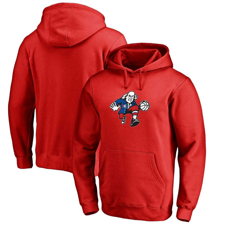 Sweat à capuche rouge pour vieil homme des Philadelphia 76ers