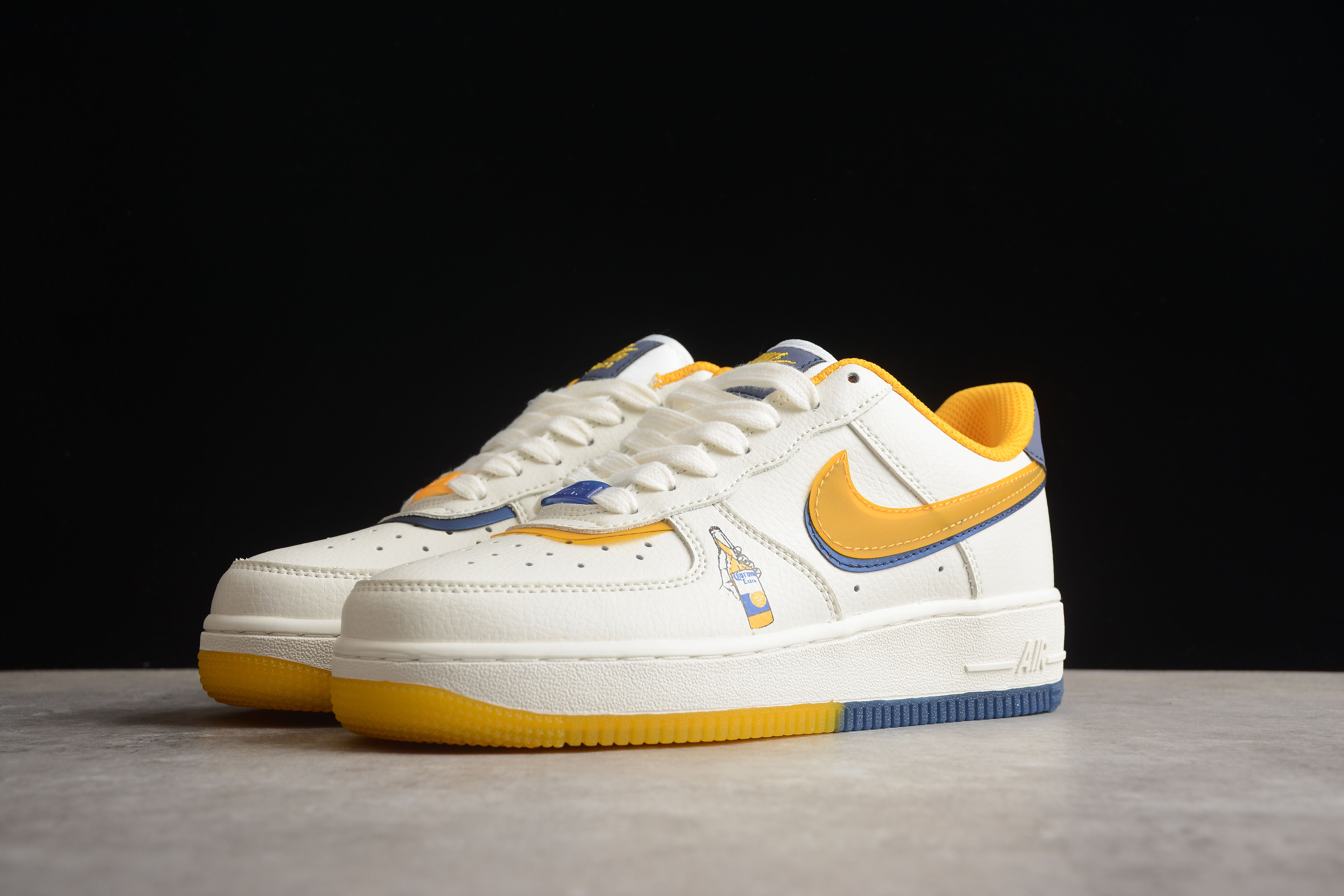 Nike airforce A1 full blue yellow shoes