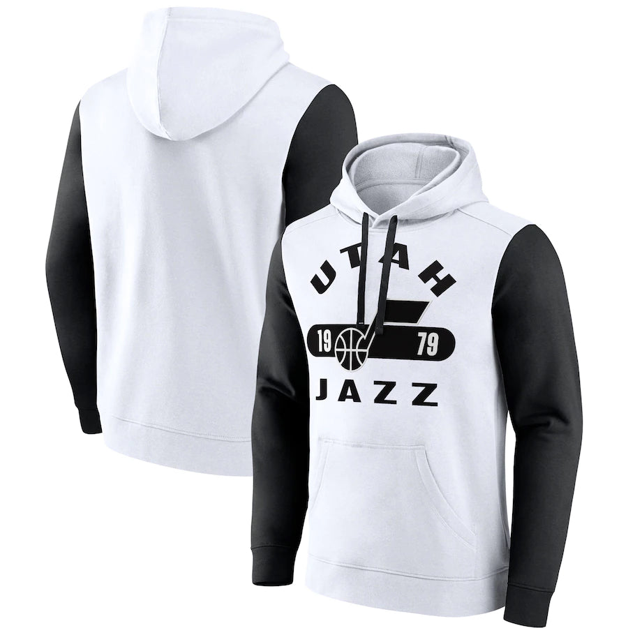 Utah jazz black and white hoodie