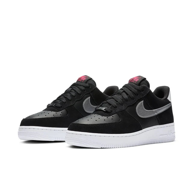 Nike Air Force 1 '07 'Black Metallic Silver'