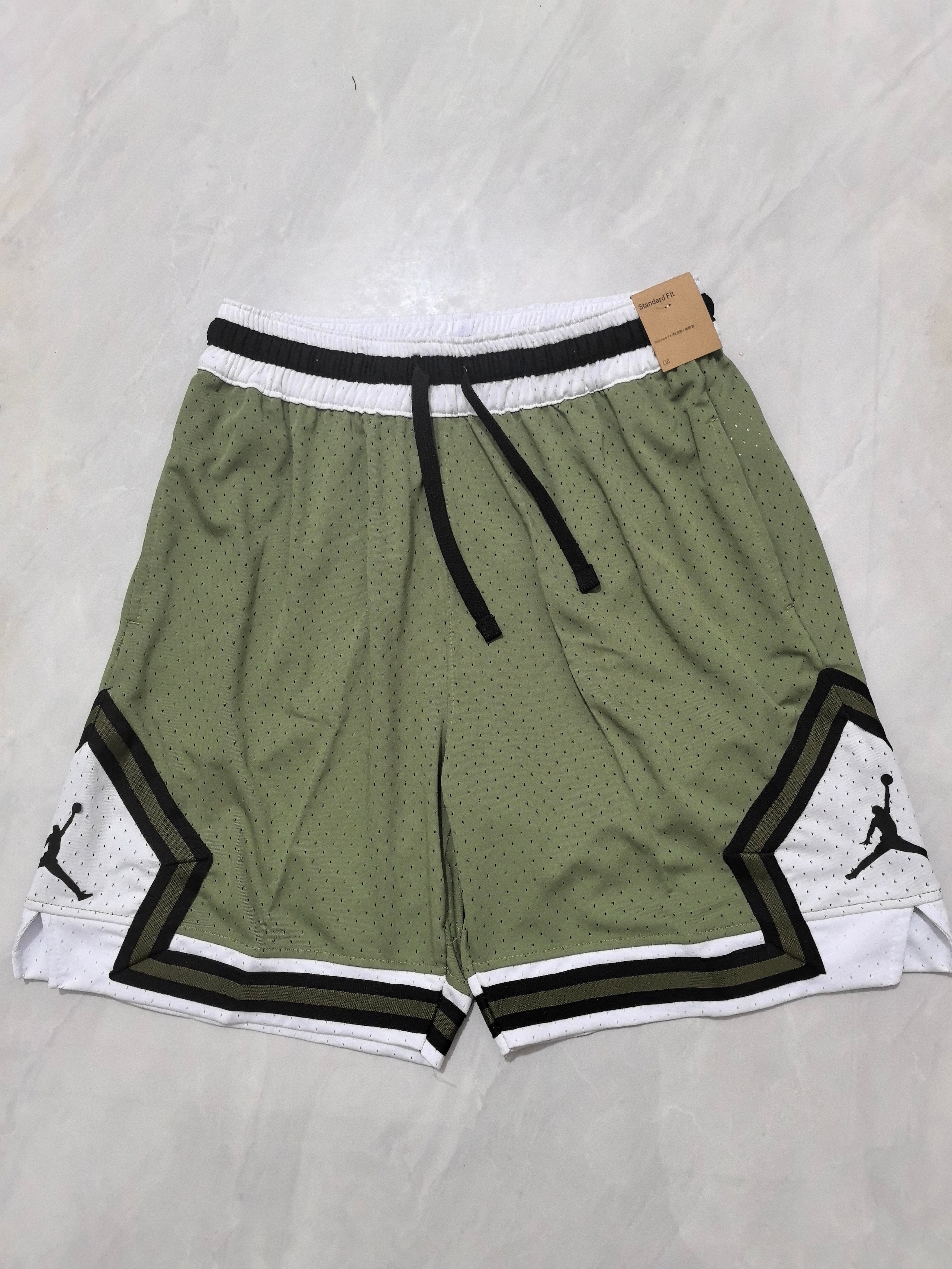 Jordan A-13 Olive Green Basketball Shorts