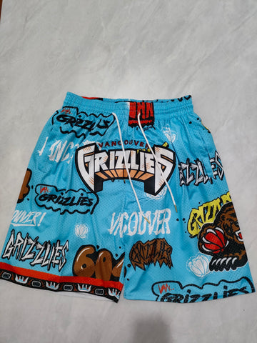 Grizzlies Blue Graffiti Pocket shorts