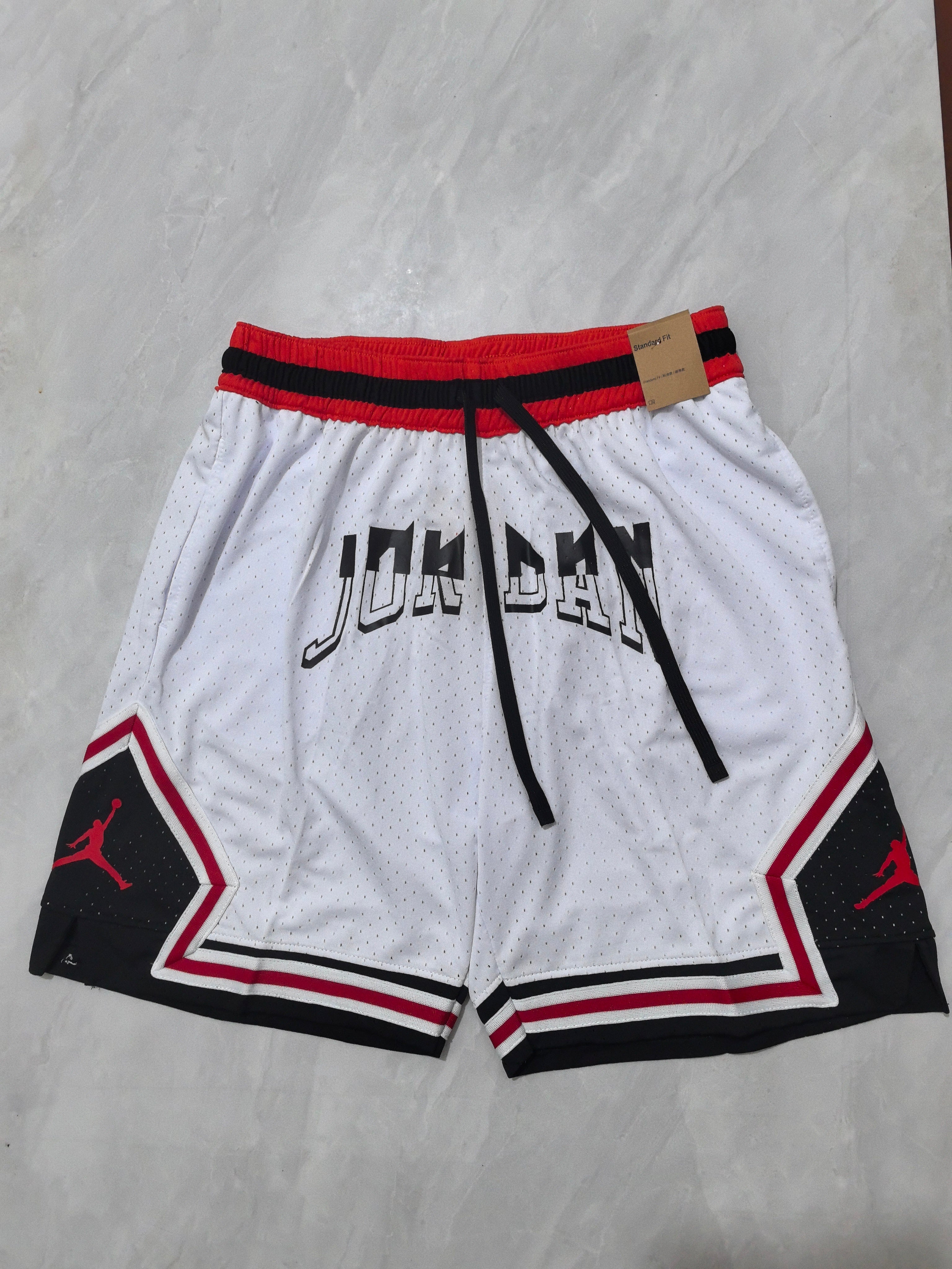 Jordan A-17 Watermark Red and White Basketball Shorts
