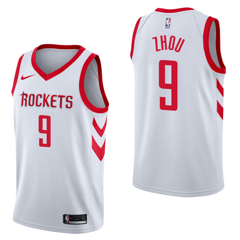 Maillot Rockets blanc 9 zhou