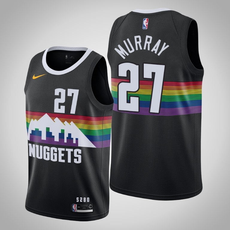 Denver nuggets black 27 murray jersey