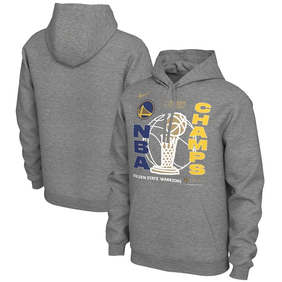 Sweat à capuche gris Golden State Warriors