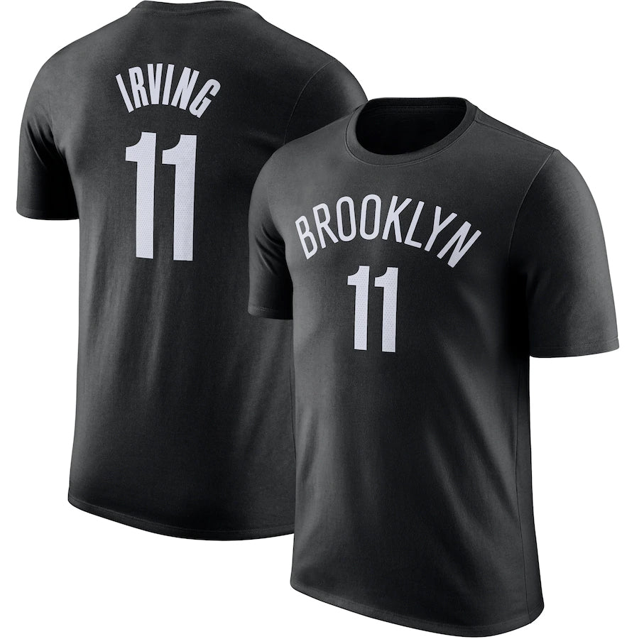Men's T-shirt Jordan Brand Kyrie Irving Black Brooklyn Nets 2022/23 Statement Edition #11