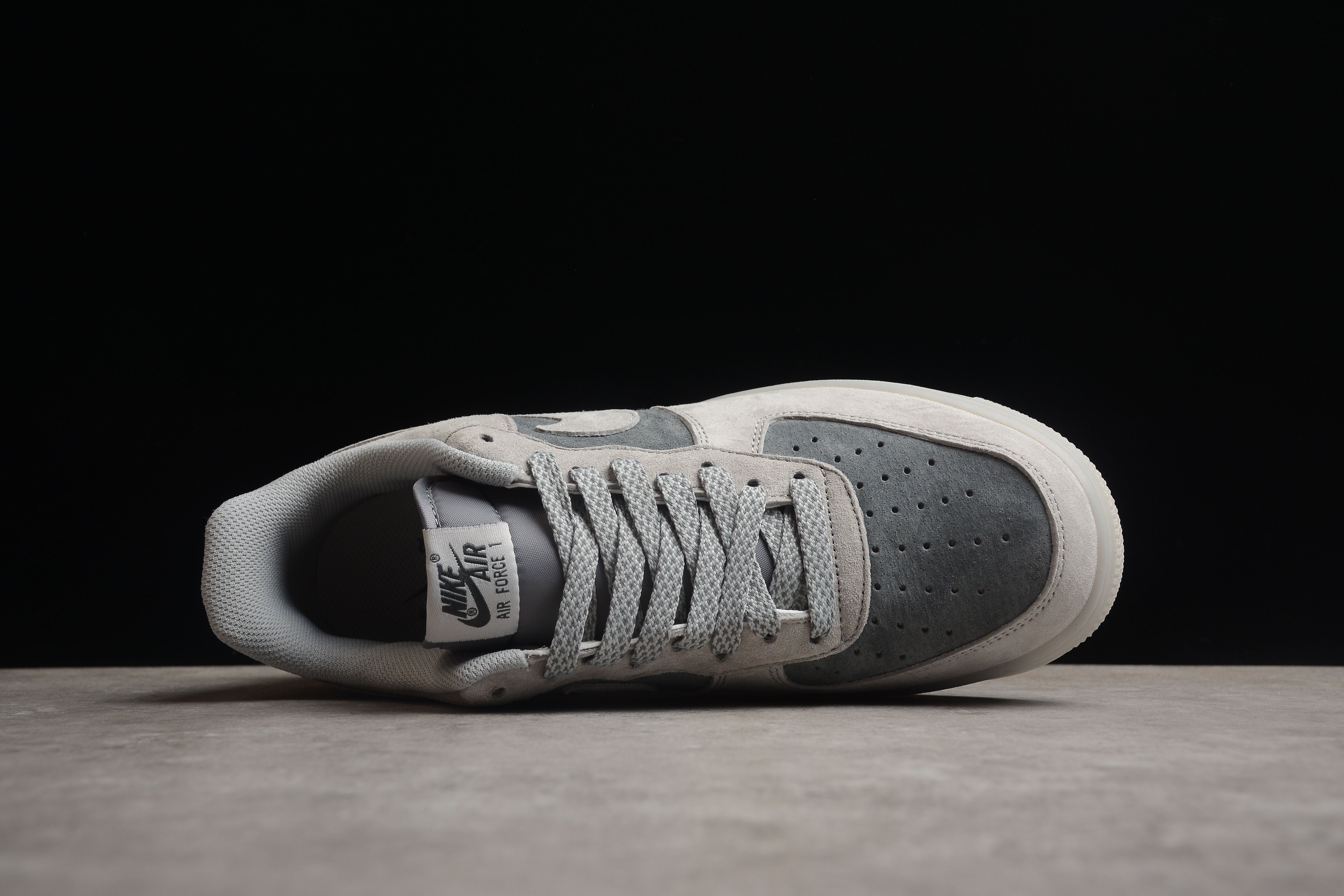 Nike airforce A1 grey velvet shoes