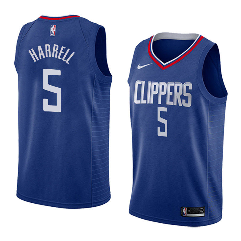 Clippers dark blue 5 harrell jersey