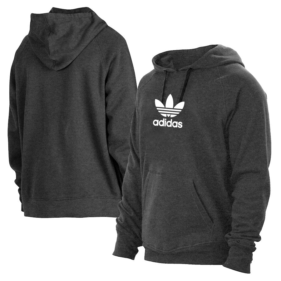 Sweat à capuche Adidas gris foncé/blanc