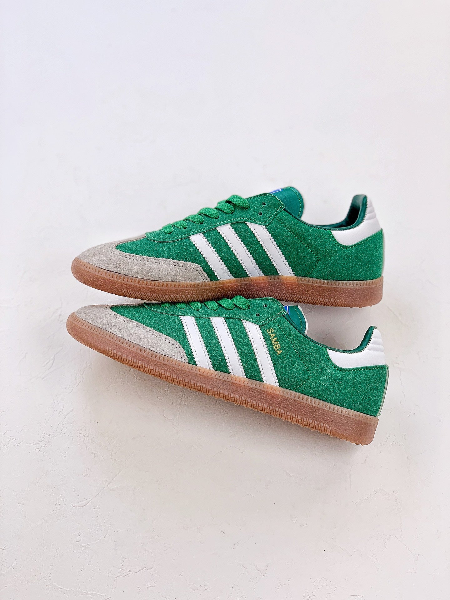 Adidas samba green beige shoes