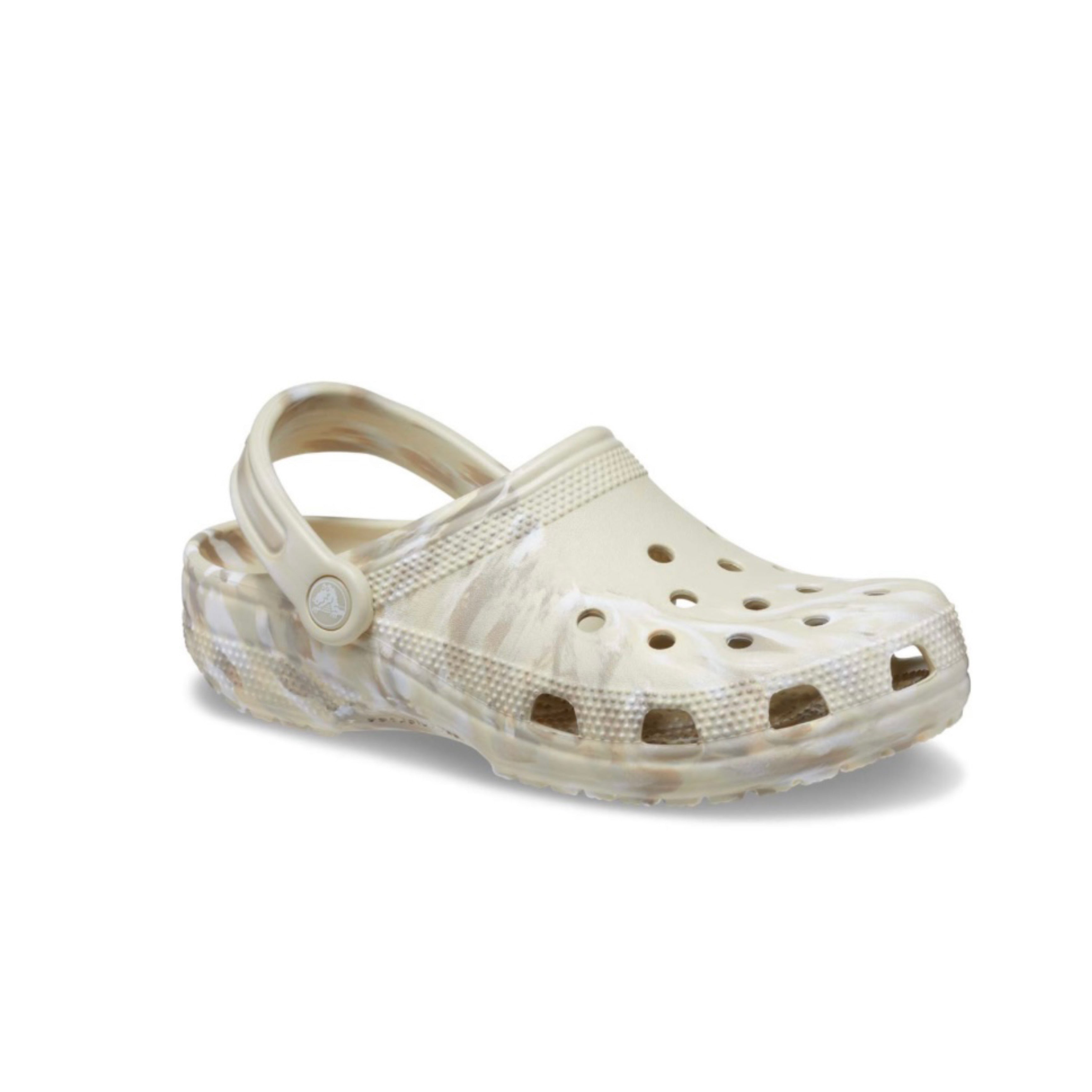 Marble beige crocs