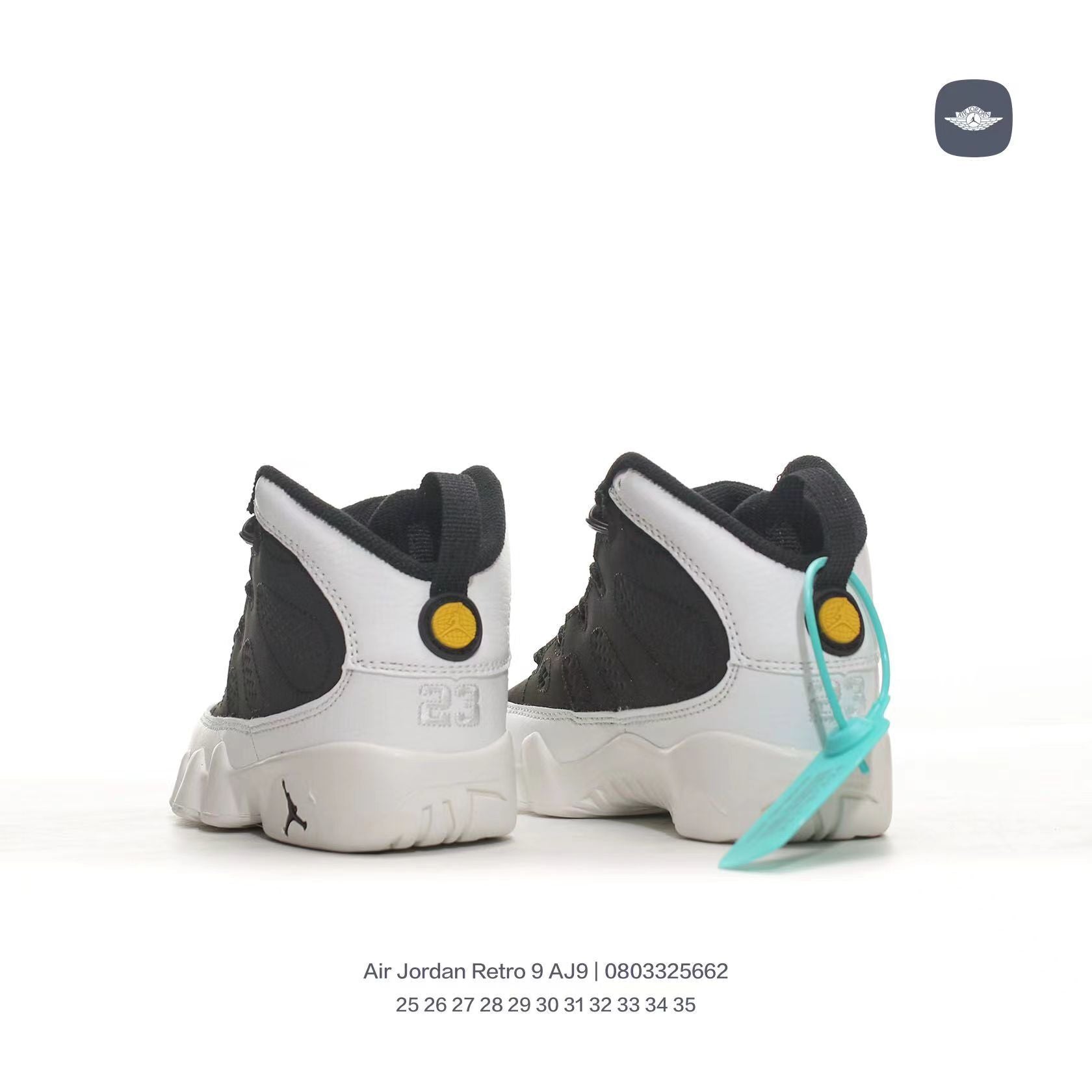 Nike kid's  Jordan 9"White & Black "