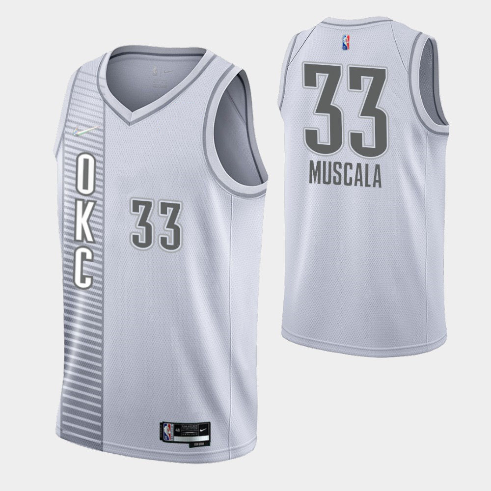 OKC white 33 muscala jersey