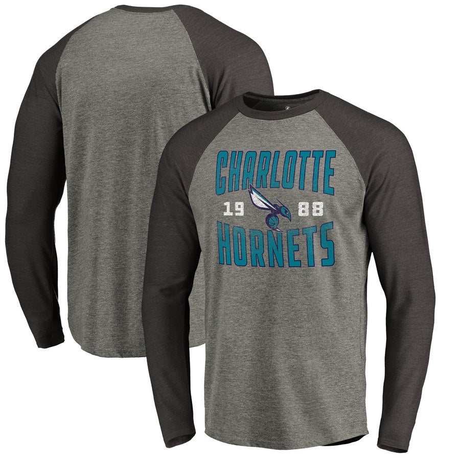 Chemise longue gris foncé Charlotte Hornets