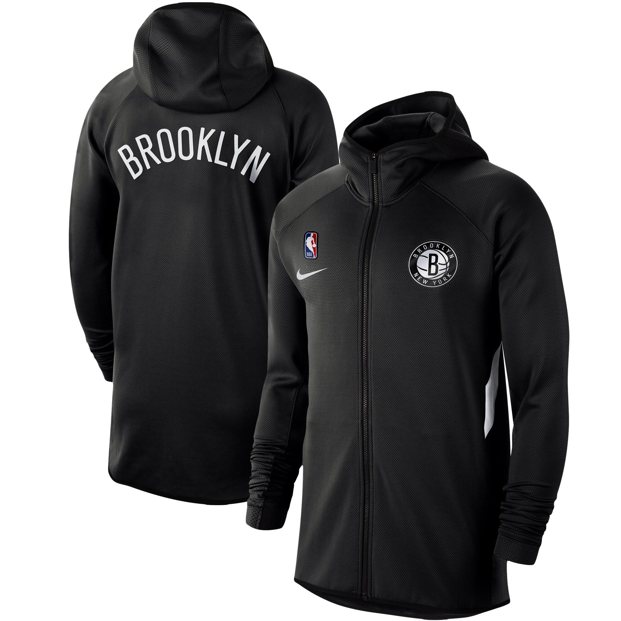 Veste longue noire des Brooklyn nets