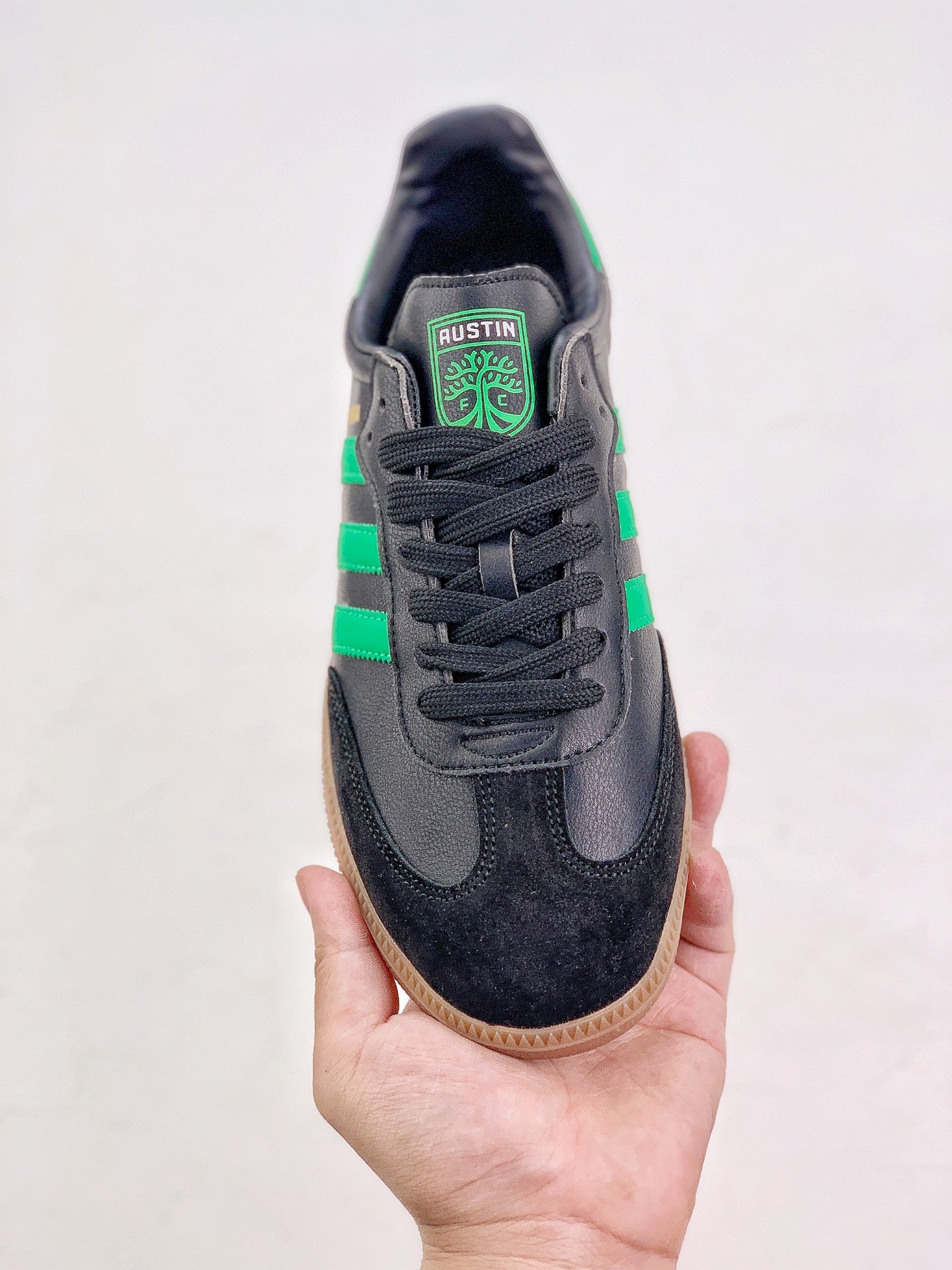 Adidas samba green black shoes