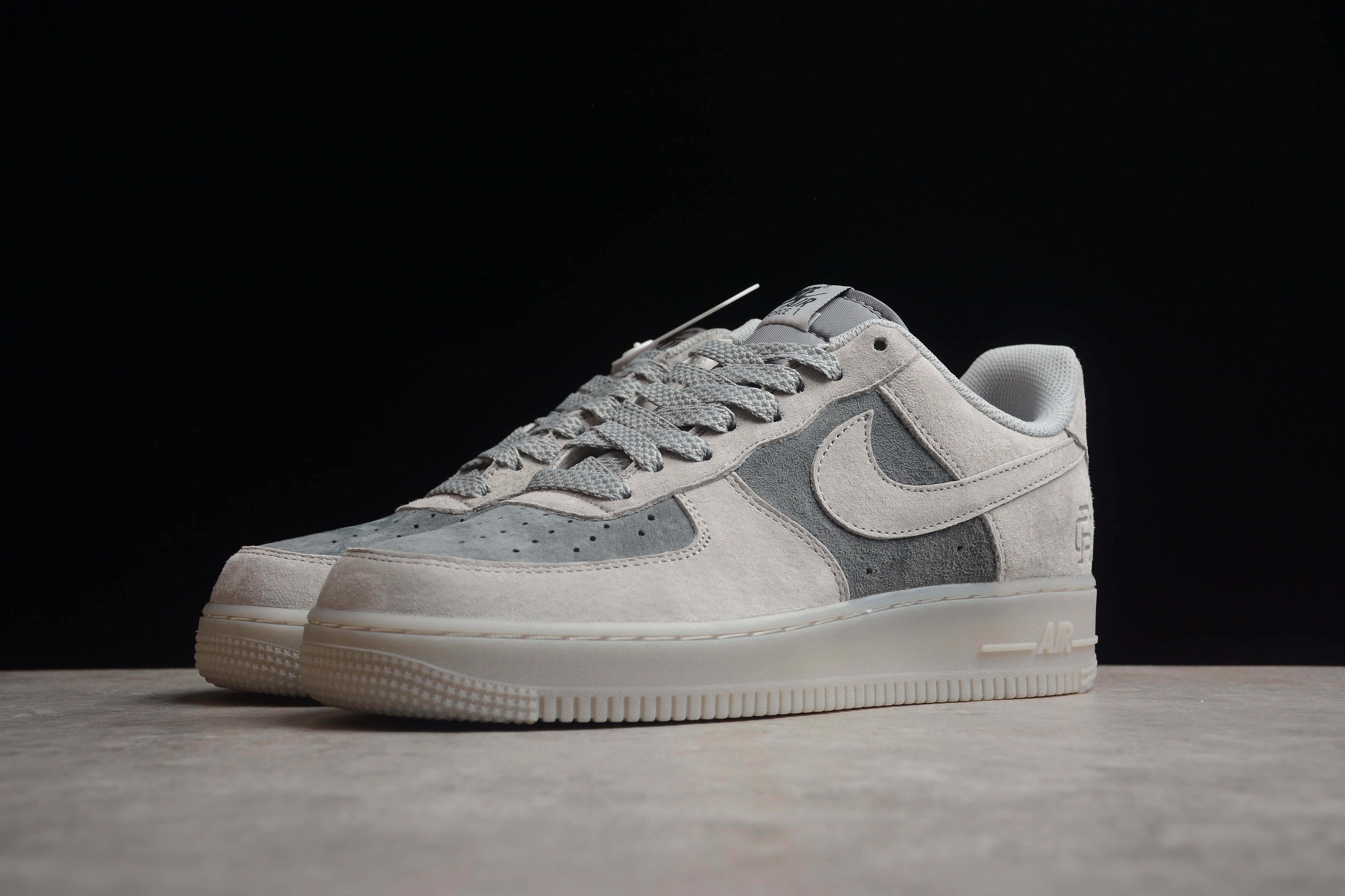 Nike airforce A1 grey velvet shoes