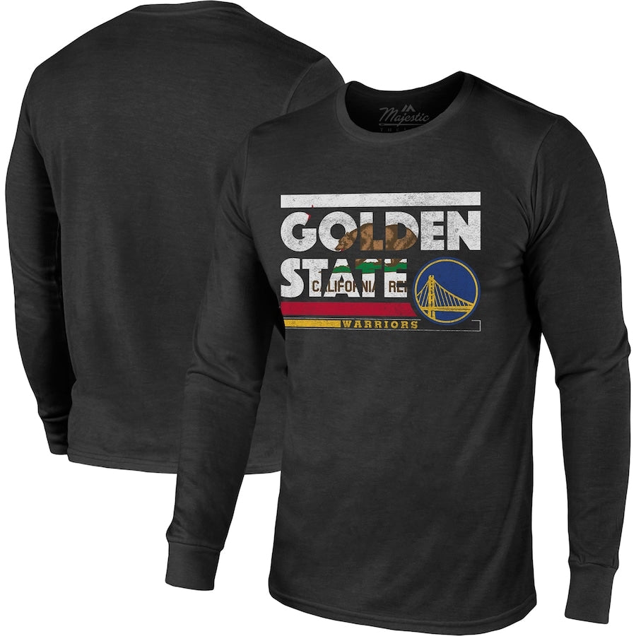 Chemise longue noire des Golden State Warriors