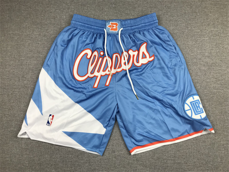 Clippers white/sky blue shorts