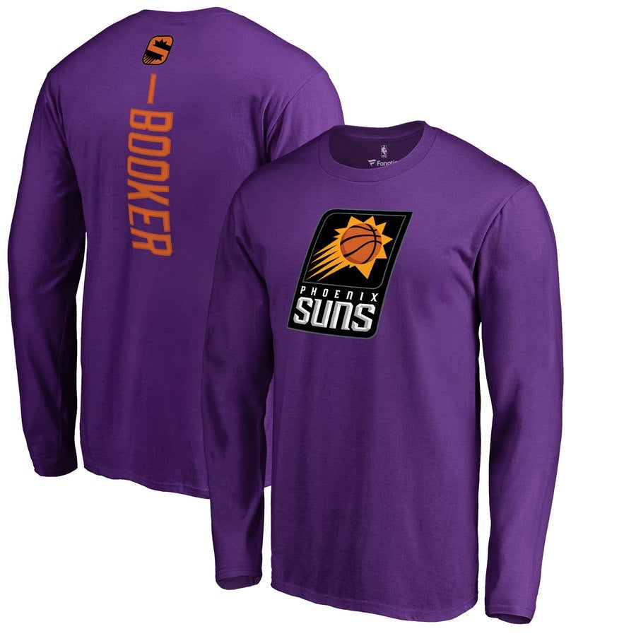 Phoenix suns 1 booker purple long shirt