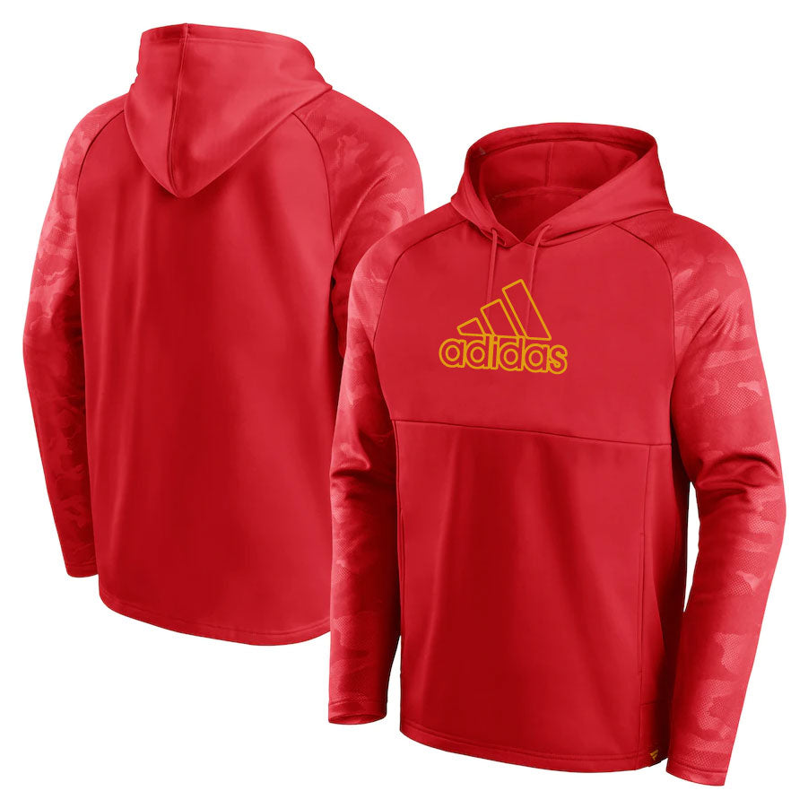 Adidas sweat à capuche rouge vif