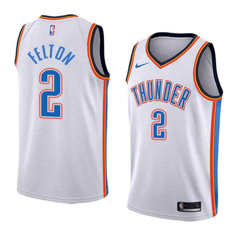 Thunder white 2 felton  jersey