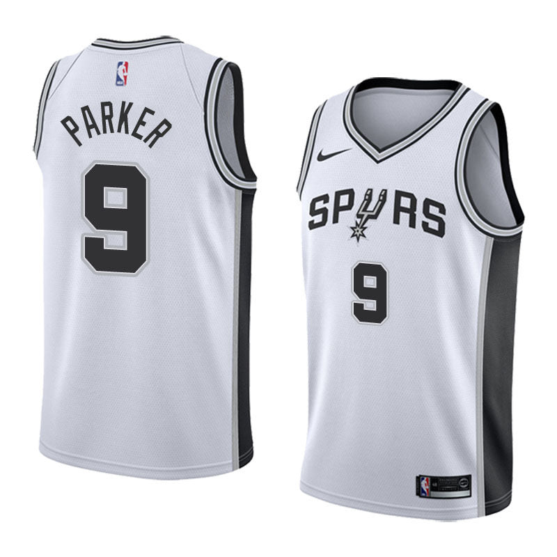 Spurs white 9 parker  jersey