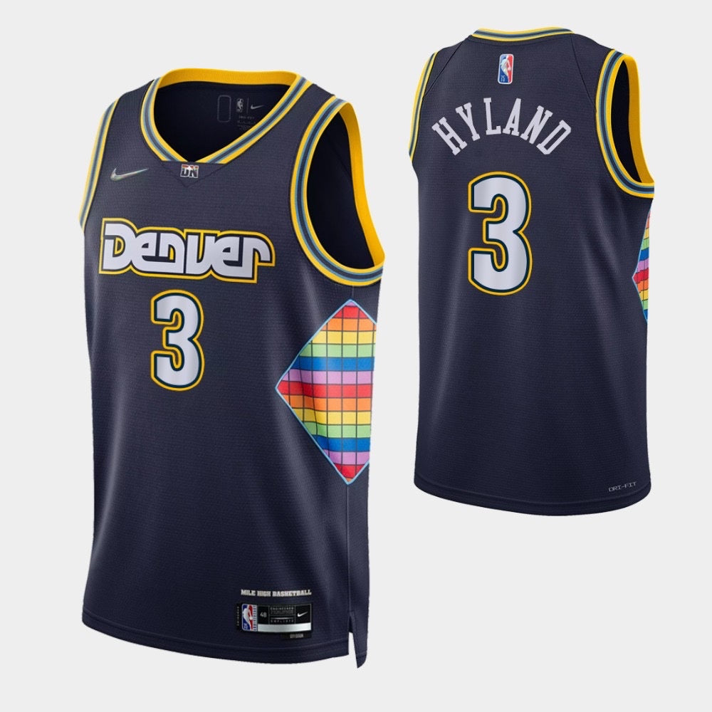 Denver blue/multi color 3 hyland jersey