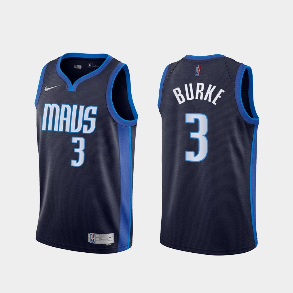 MAVS navy blue 3 burke jersey