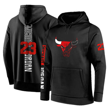 Sweat à capuche noir 23 Michael Jordan des Chicago Bulls