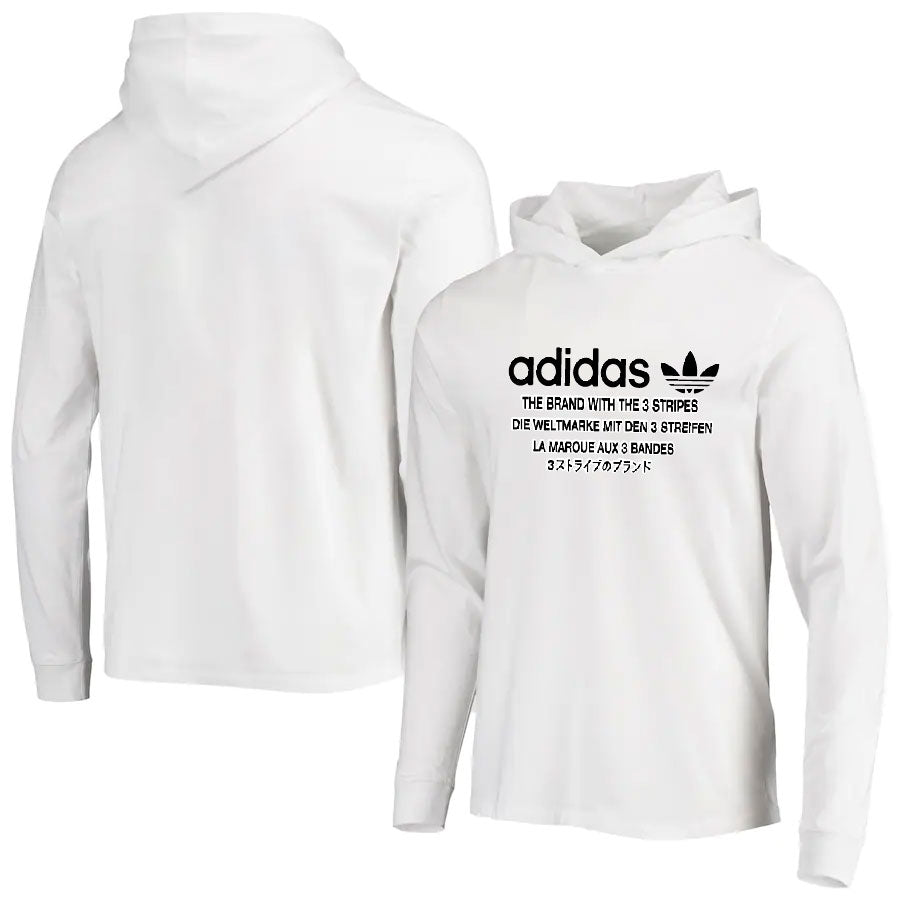 Adidas white/black hoodie