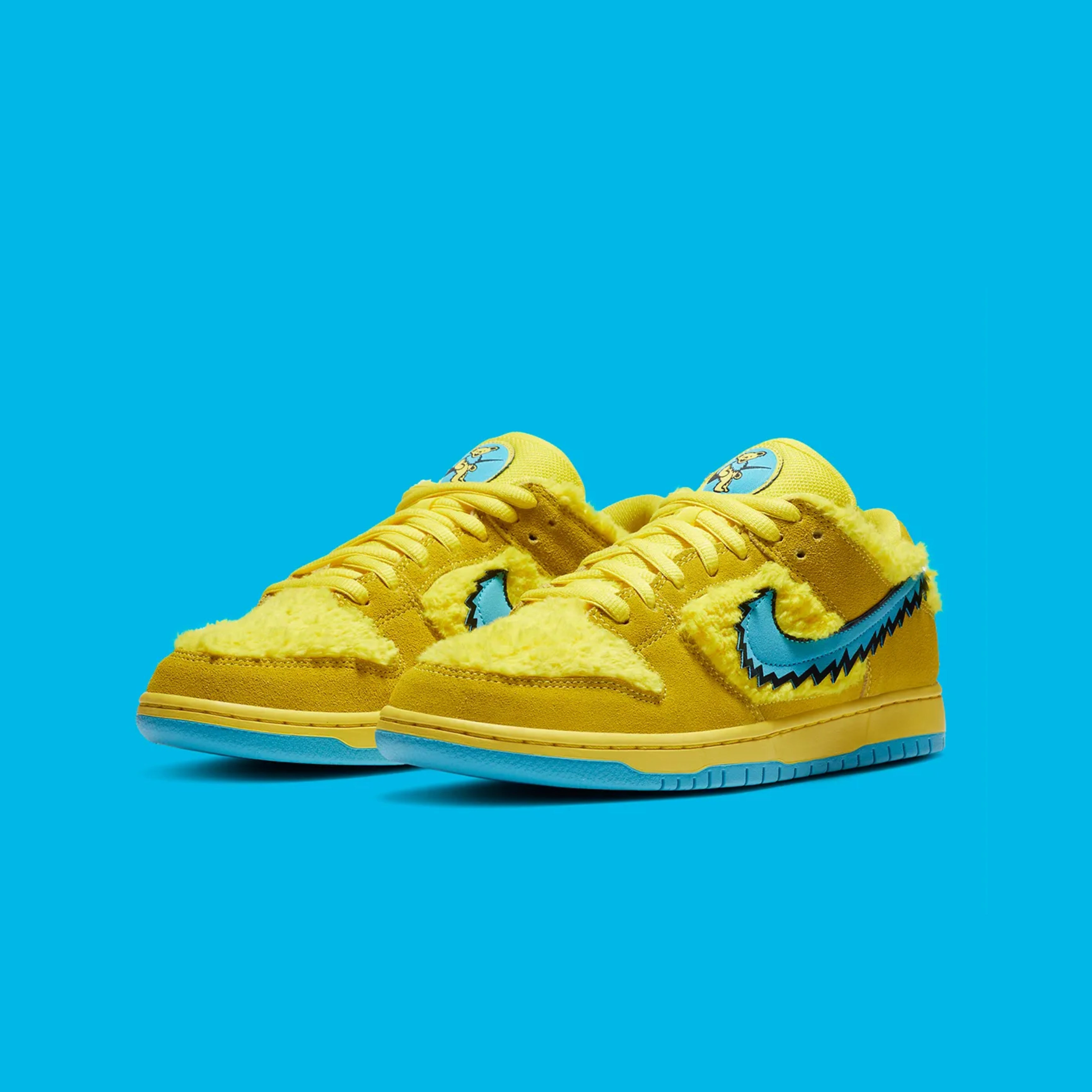 Nike SB low dunk fluffy yellow shoes