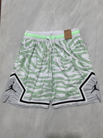 Jordan B-16 Tiger Stripe Green Basketball Shorts