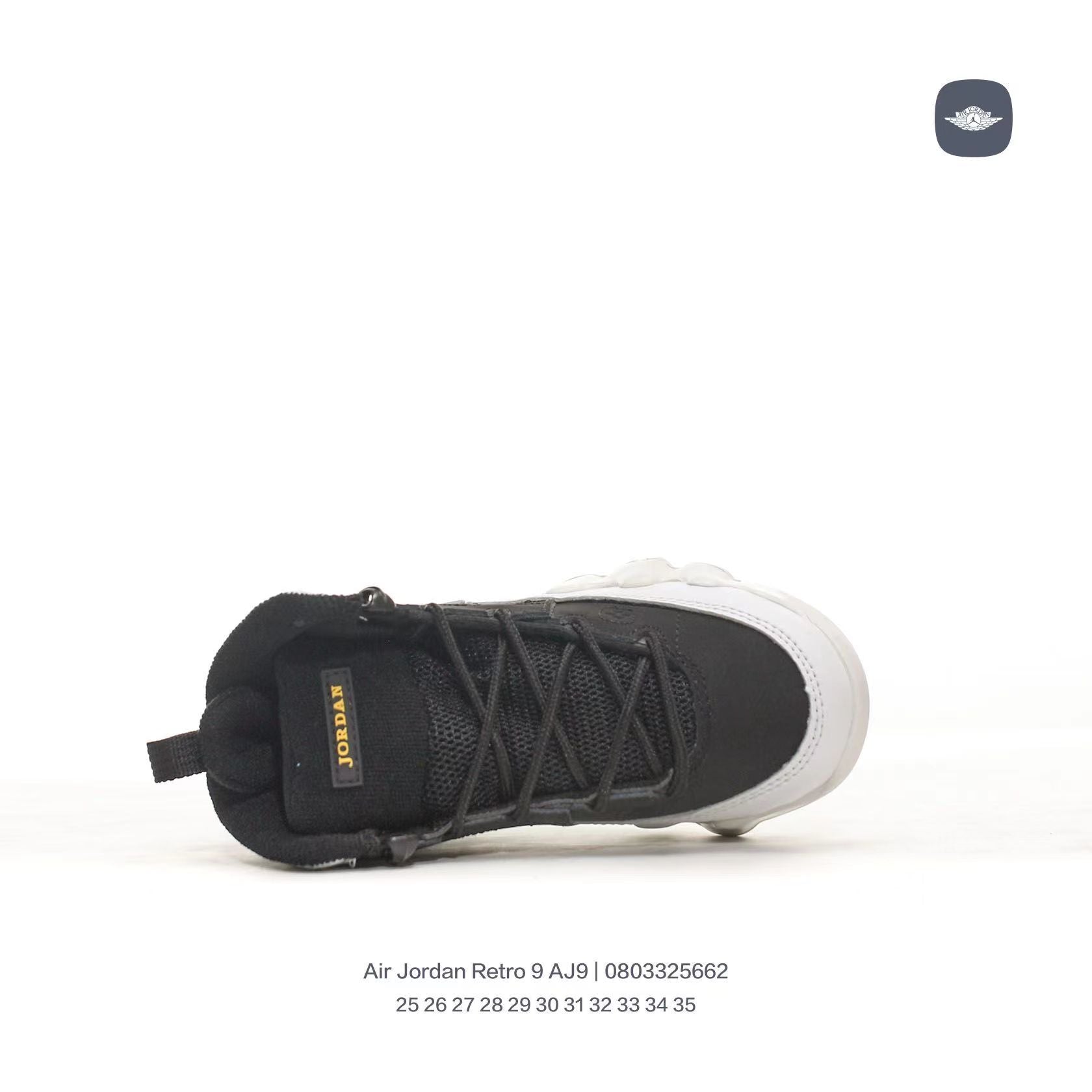 Nike kid's  Jordan 9"White & Black "