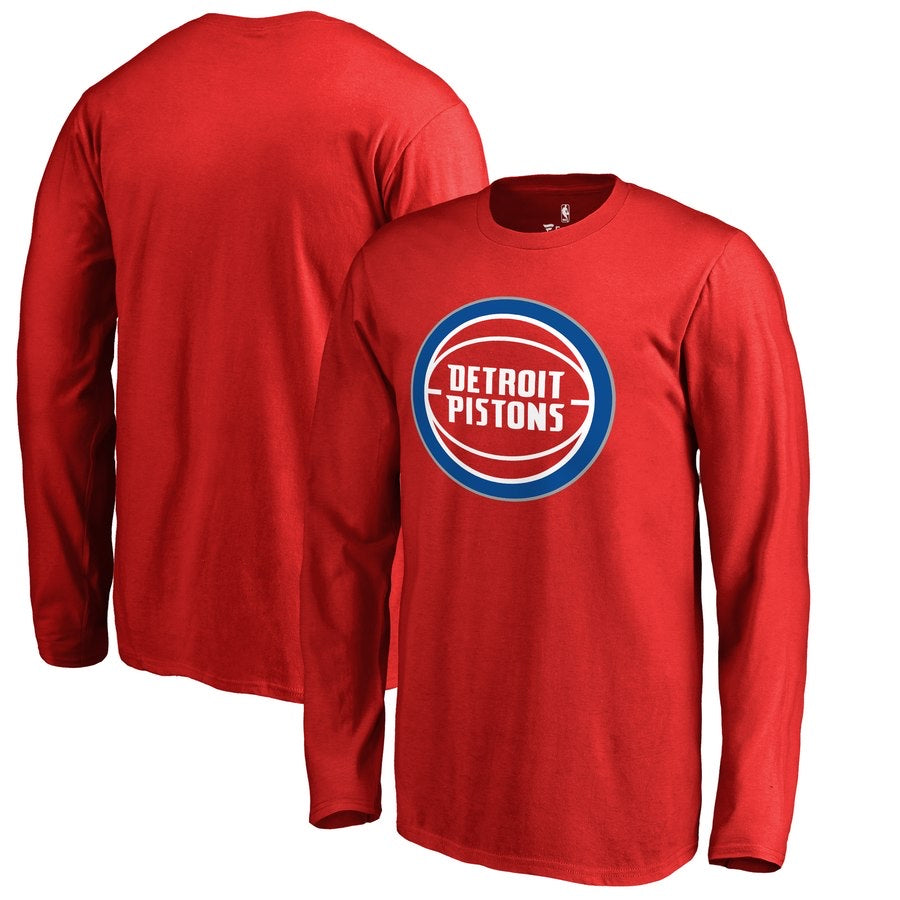 Chemise longue rouge des pistons de Detroit