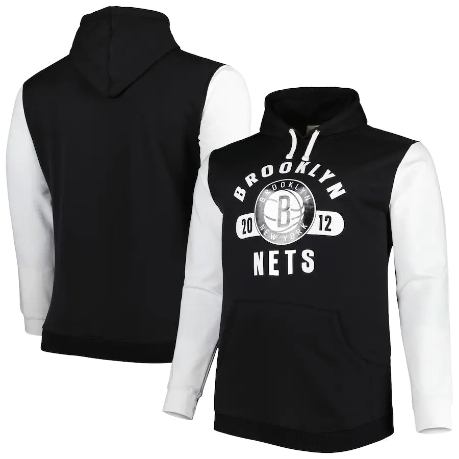 Brooklyn nets sweat à capuche noir et blanc