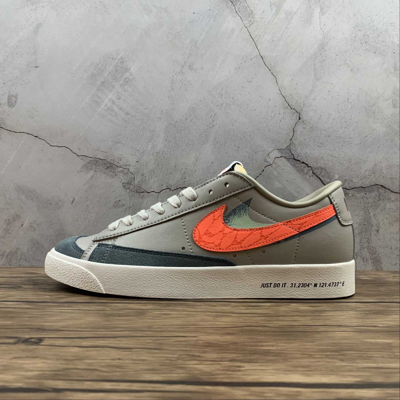 Nike Blazer Low Gris/Orange