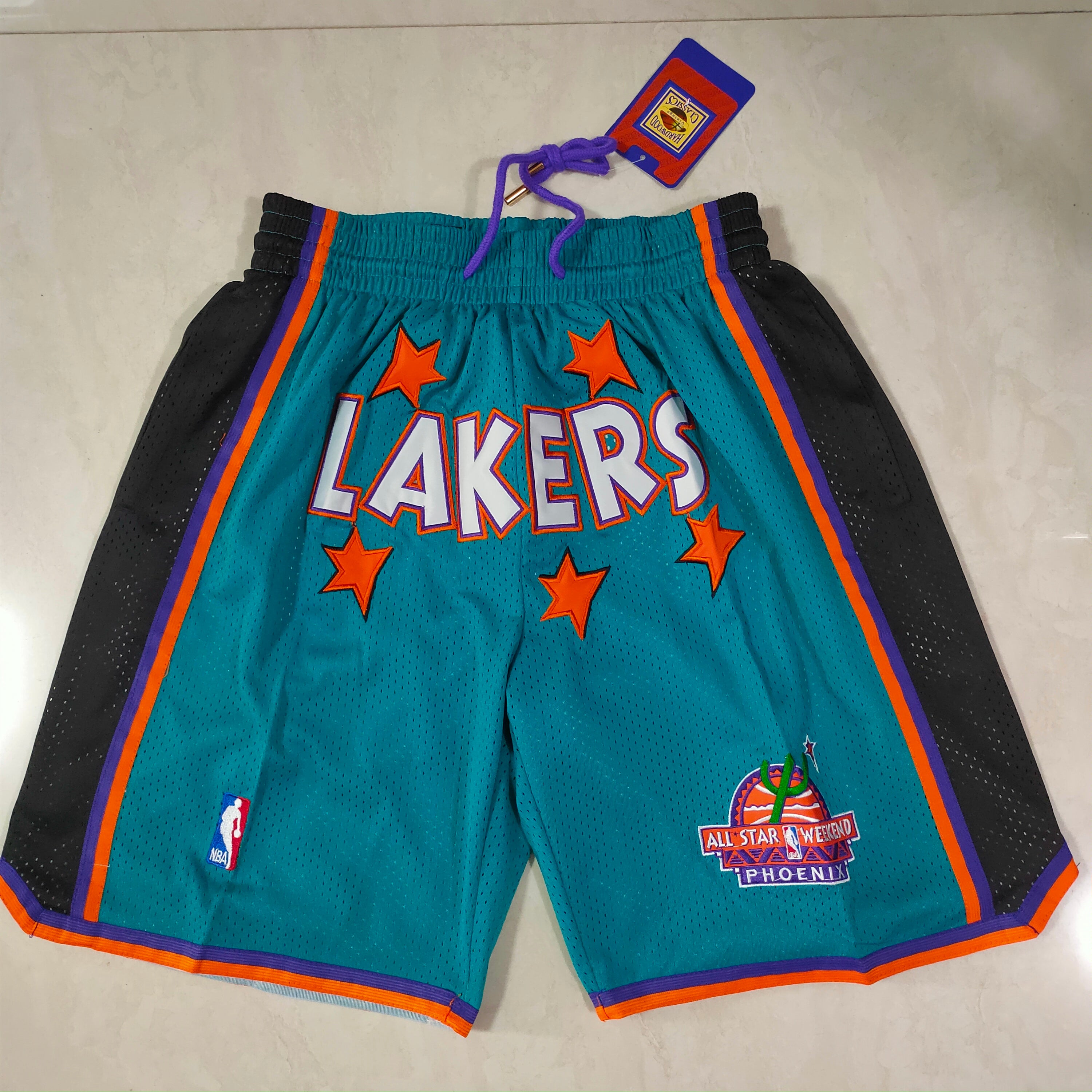 Lakers caribian blue /black  shorts