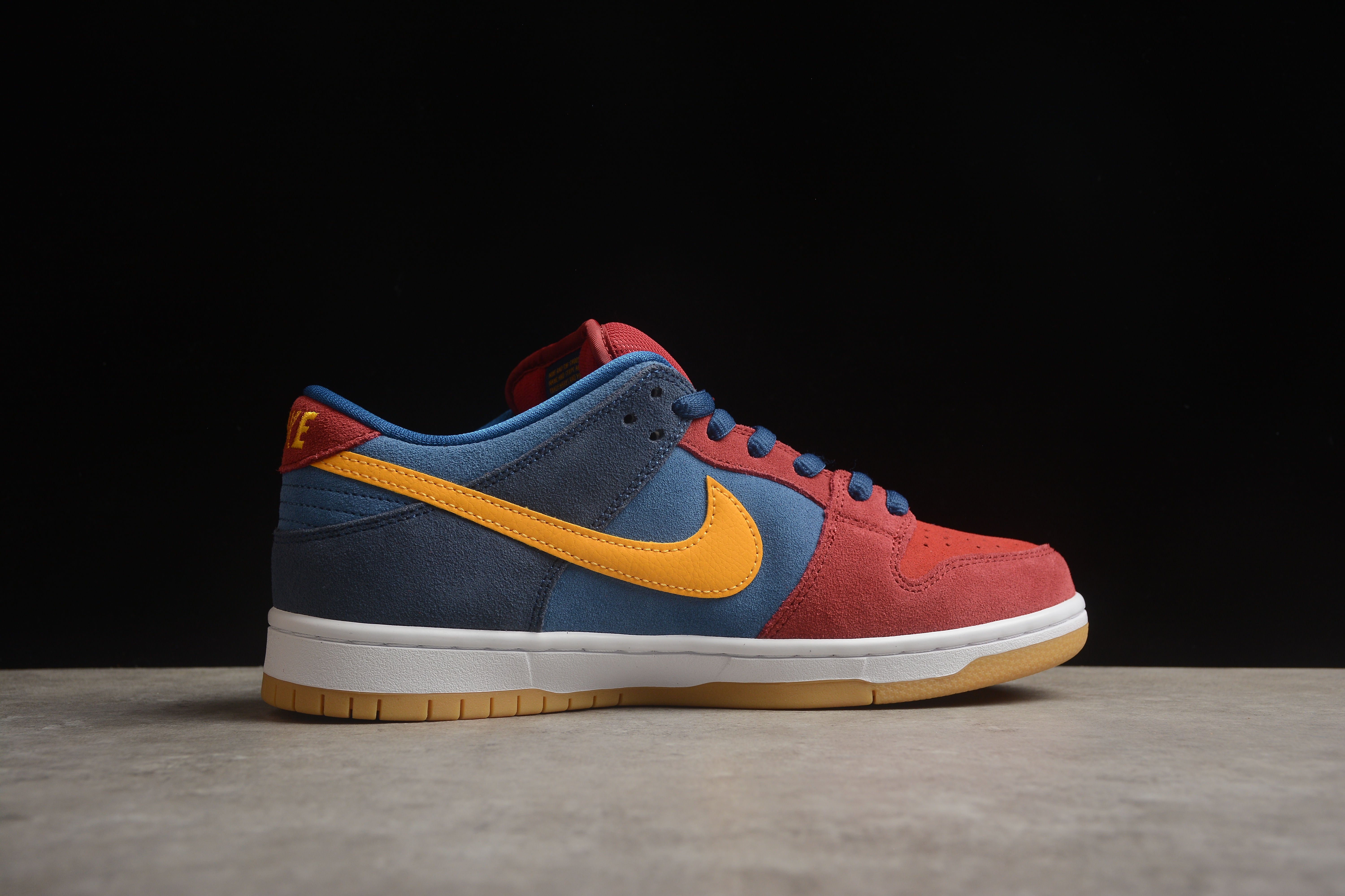 Nike SB dunk low red and blue mandarin shoes