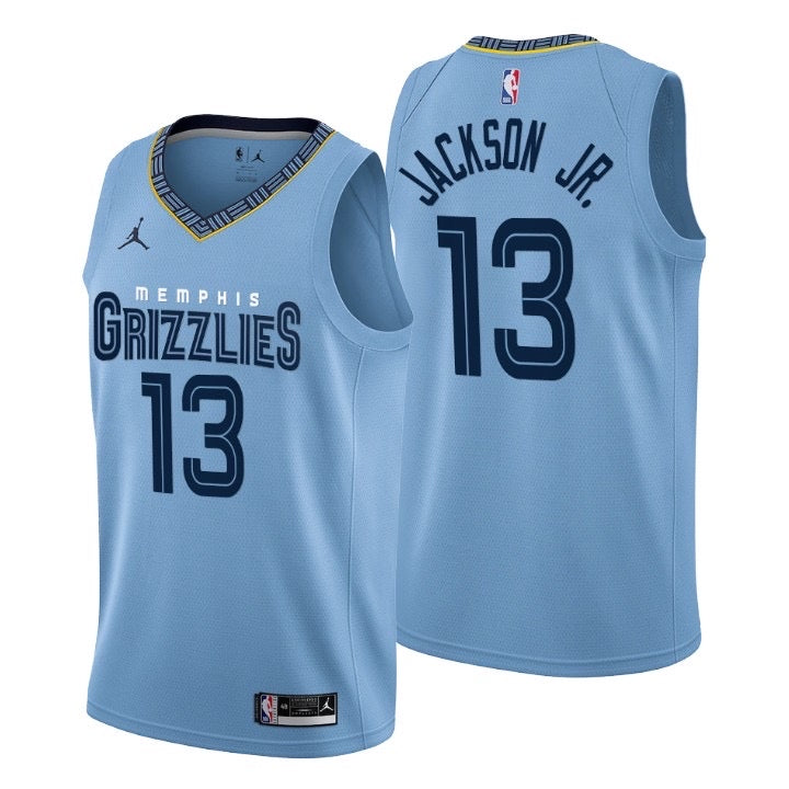 Grizzlys bleu 13 Jackson Jr. Jersey