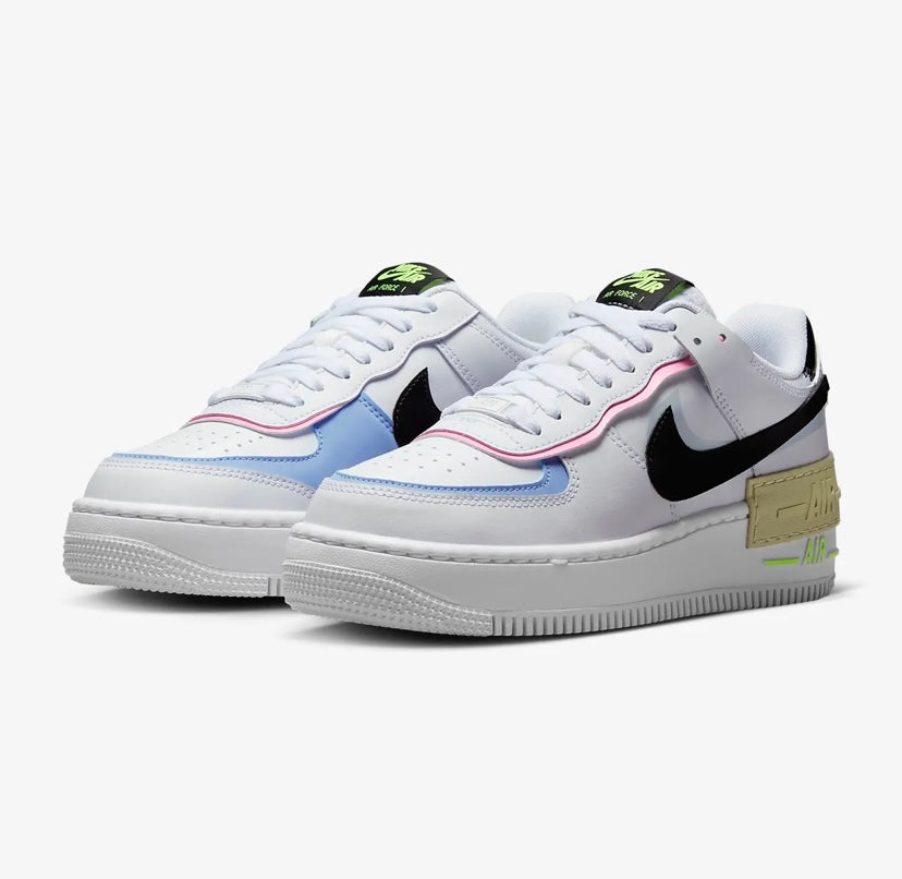 Nike airforce A1 double blue pink black shoes