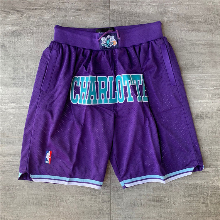 Charlottes purple and blue shorts