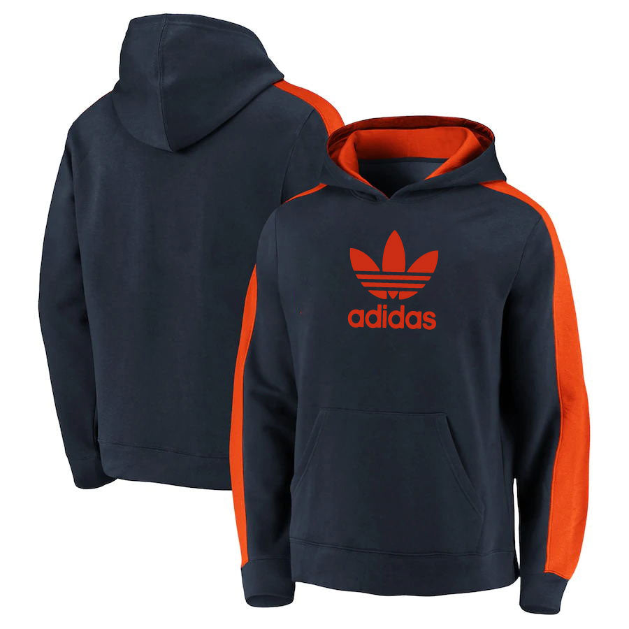 Sweat à capuche Adidas bleu marine et orange