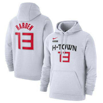 Houston Rockets - Sweat à capuche blanc 13 durci