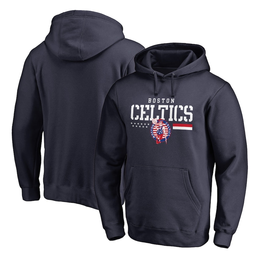 Sweat à capuche bleu foncé Boston Celtics