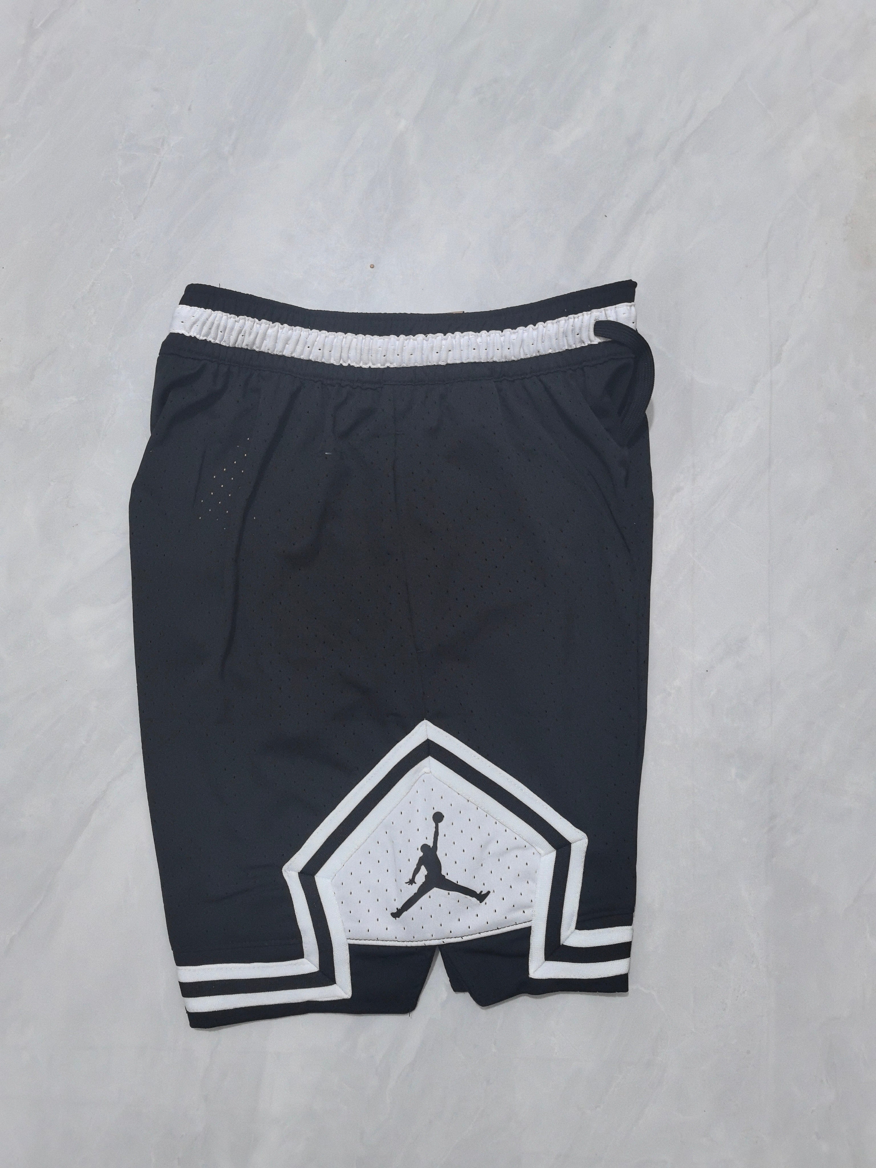 Jordan A-2 black and white basketball shorts