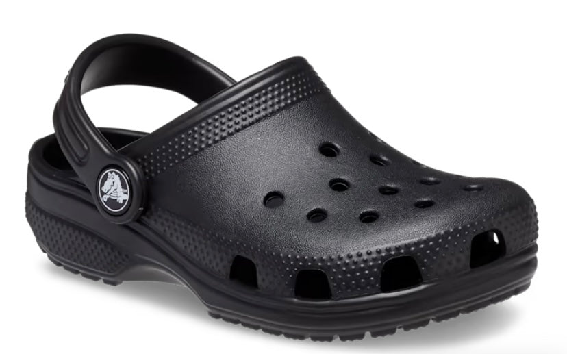 Kids black crocs