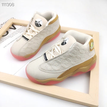 Air jordan 13 retro BP white and pink shoes