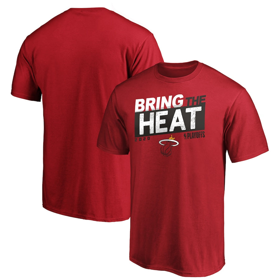 Men's T-shirt  Miami Heat Fanatics Branded Cardinal 2020 NBA Playoffs Bound ISO Slogan